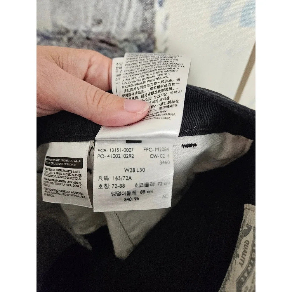 Levi's 511 Slim Fit Chino Pants W28 L30 Black Cotton 5-Pocket Streetwear